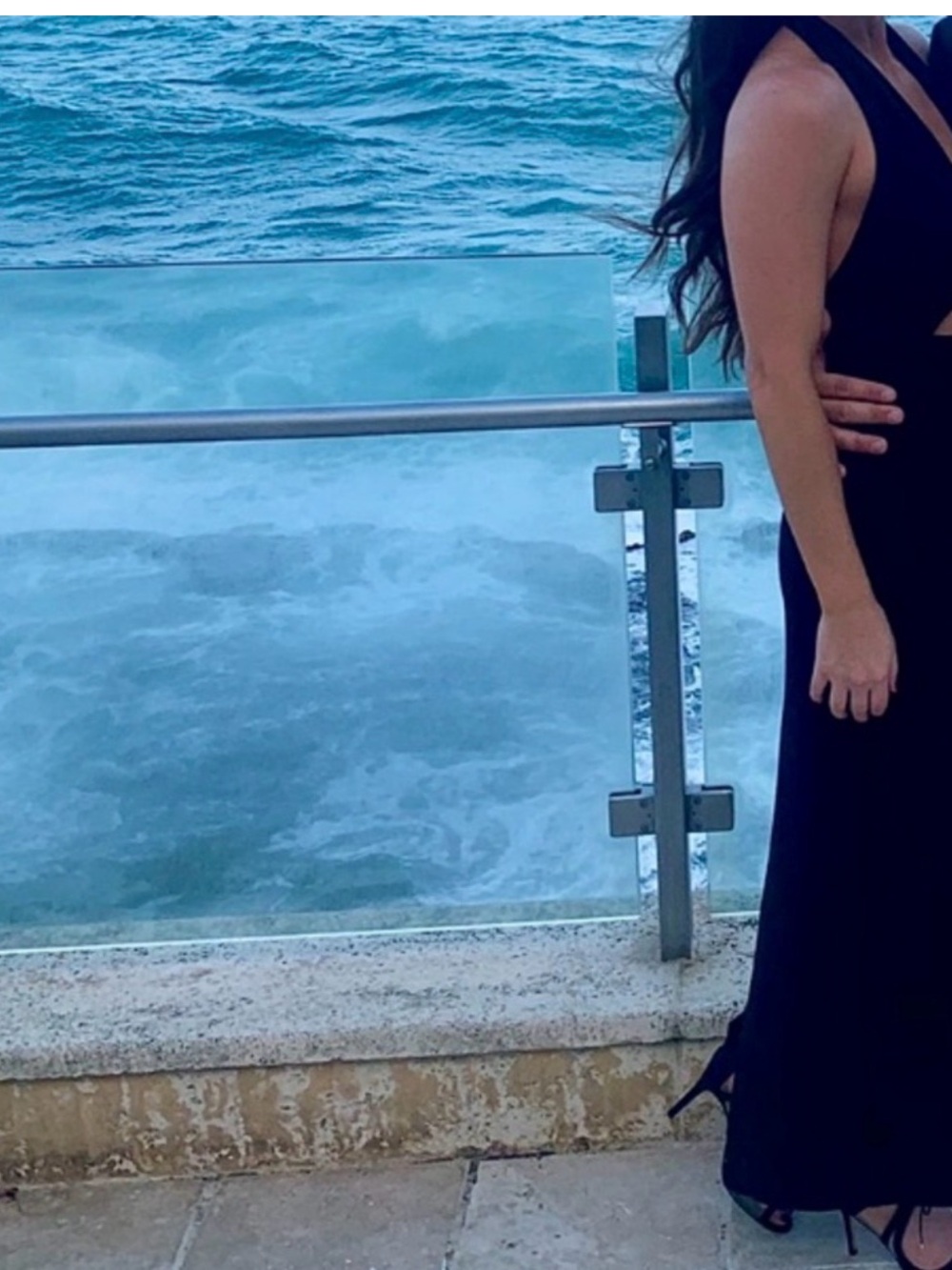 Zara Black Sleeveless Cutout Maxi Dress